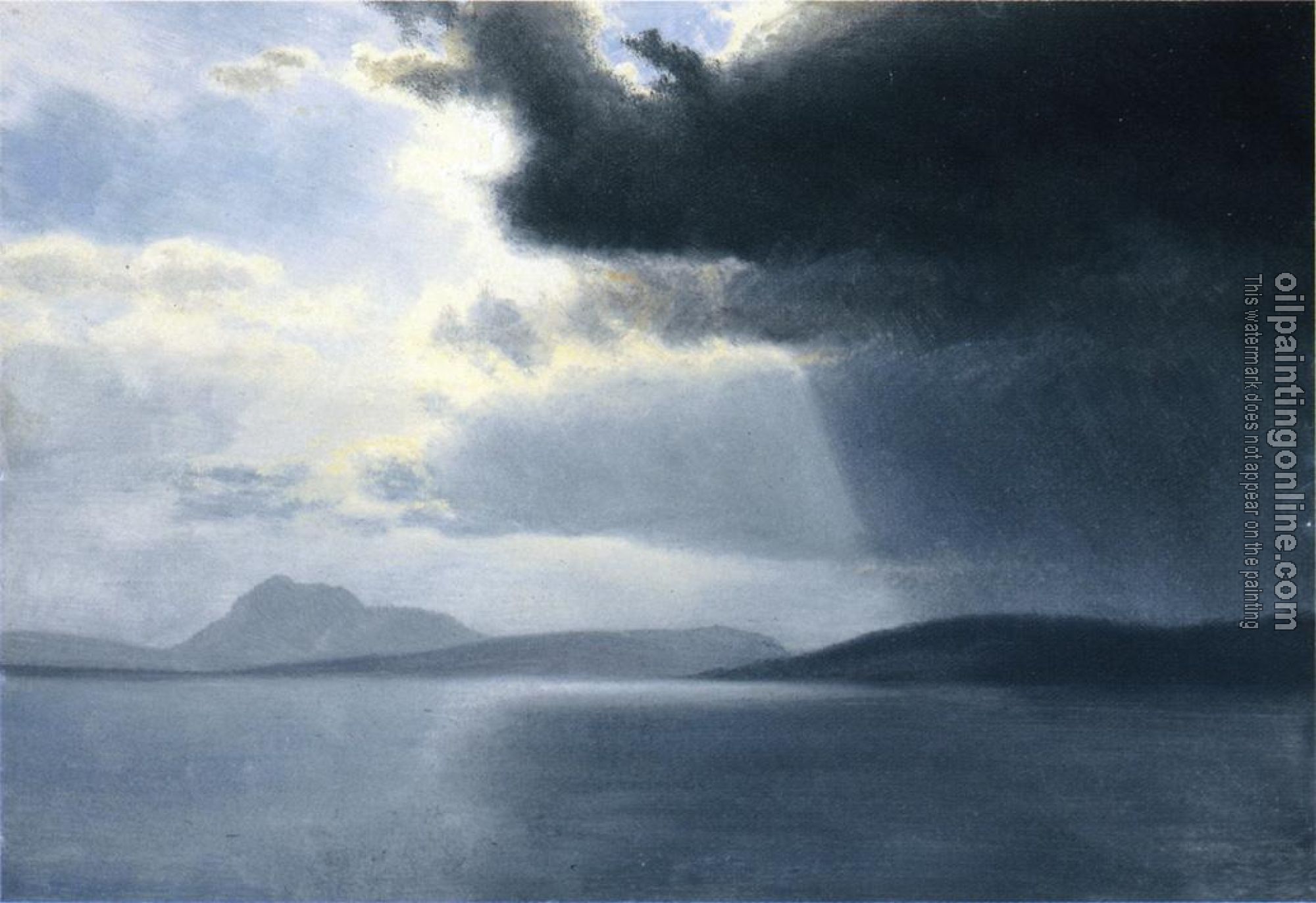 Bierstadt, Albert - Approaching Thunderstorm on the Hudson River